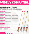 Washer Suspension Rods Twenty Seven Point Six Inch Precision Fit For WA54R7200AV US And WA54R7200AW US Replacement Parts To Cut Noise And Vibrations And Say Bye To Racket For Your Samsung Front Load Laundry Quiet And Running Smooth, 4-pack