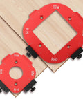 Pro Grade Aluminum Router Corner Radius Template Set With Eight Radius Sizes R10 To R50 For DIY Woodworking Arc Cutting