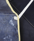 Close-up of Pro Grade Cowhide Welding Apron Heat Resistant Shield For Sparks And Splatter Fireproof Soldering Gear stitching detail