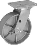 Heavy Duty 6 Inch By 2 Inch Steel Caster Wheels Set Of 4 With Swivel Top Plate 4 By 4.5 Inches Load Capacity 4800 Lbs Per Set Industrial Casters