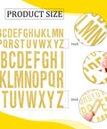 8 Sheet Glitter Letter Stickers Set With Gold Vinyl Alphabet Self Adhesive Letters For Posters, Bulletin Boards, Mailboxes