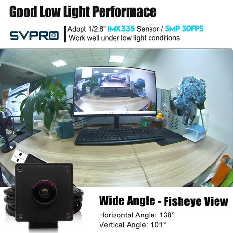 5MP USB Camera Module With Autofocus And 30FPS Wide 138 Degree Field Of View IMX335 Sensor Low Light Performance for machine vision