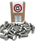 Front view of stainless hex head bolts, 3/8-16 x 1 in, 304 stainless steel, 25-pack