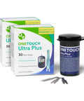 Ultra Plus Flex Compatible Diabetic Test Strips, 60 Count Two Box Pack, 30 Strips Per Box For Blood Glucose Meter
