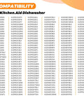 Compatibility list for Beefed Up ABS Dishwasher Silverware Basket For Whirlpool And KitchenAid Utensil Rack Replacement models