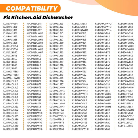 Compatibility list for Beefed Up ABS Dishwasher Silverware Basket For Whirlpool And KitchenAid Utensil Rack Replacement models