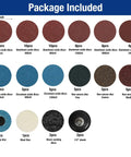 101 Piece 2 Inch Sanding Discs Kit With One Quarter Inch Holder Pro Grade Set discs and holder display including various grits.