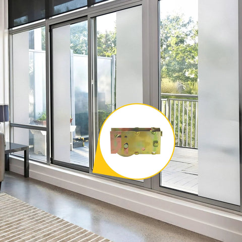 Replacement Roller Assembly For Crown Lawson Stamped Glass Doors Model 90011287 with steel housing and brass finish wheel installed