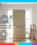 Wireless Doorbell Kit With Plug In Receiver And Two Push Buttons Eight Melodies Four Volume Levels 150 Foot Range