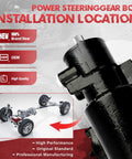 Heavy Duty Power Steering Gearbox For Chevy And Gmc Trucks 1980 To 1991 showing installation location against a grey backdrop.