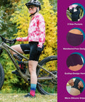 Woman cycling in 2.0 Padded High Rise Biker Shorts For Women With Waistband Free Design And Softer Compression For A Flexible Fit.