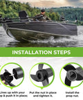 3-Blade Trolling Motor Propeller With Aluminum Nut For MotorGuide XI3 XI5 installation steps guide on boat in water