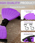 Purple 440 Lbs Weight Capacity Waist Twister Machine with LED display, showing textured foot pedals and pull ropes for resistance.