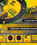4.5 Inch Cut Off Wheel For Wood Laminate And Plastic For Angle Grinder Cutting Disc with specifications and graphics.