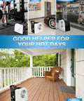 Air Mover Blower Fan For Floor Drying And Cooling At Home Job Site Garage Or Shop With Three Speeds Portable Utility Fan