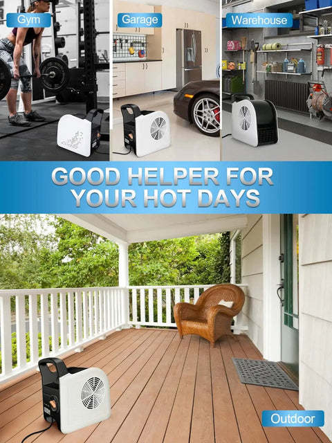 Air Mover Blower Fan For Floor Drying And Cooling At Home Job Site Garage Or Shop With Three Speeds Portable Utility Fan