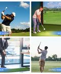 Retractable Golf Swing Trainer For Righty Players With Two Alignment Sticks Training Aid For Grip Strength Tempo And Swing Mechanics Arm Band Indoor And Outdoor Practice For Pro Level in various settings.