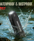 Rechargeable Flat LED Flashlight 1200LM Slim Pocket Work Light With Red Light, Magnetic Base And Clip, waterproof in water