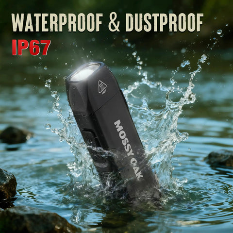Rechargeable Flat LED Flashlight 1200LM Slim Pocket Work Light With Red Light, Magnetic Base And Clip, waterproof in water