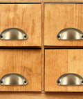 Retro Iron Cabinet Handle Set 10 Pieces 81x35mm Brushed Antique Bronze Drawer Pulls For Kitchen Cabinets And Furniture Hardware Replacement, Easy Install, Classic Retro Style installed on wooden drawers