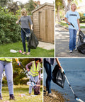 PECEBO 32-inch foldable grabber/reacher tool with 360° rotating jaw and magnet for trash pickup.