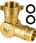 Solid Brass Hose Swivel Elbow Fitting 180 Degree For Three Quarter Inch GHT Durable No Kink Keeps Water Flow Strong Easy Install Garden Hose Connector Fits Standard Hoses For Outdoor Lawn And Garden Use, brass elbow with seals