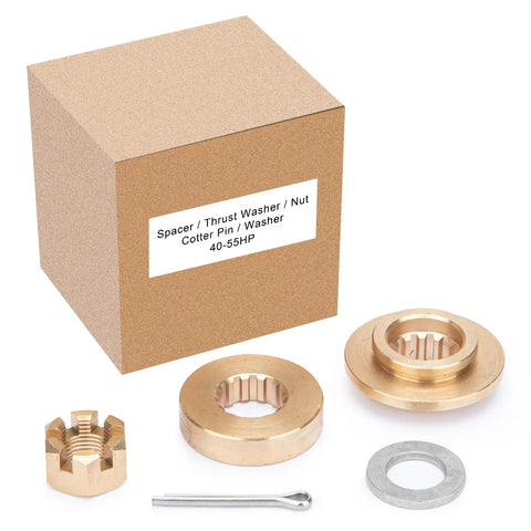 Propeller Installation Hardware Kit For Yamaha Outboard 60-85 Hp With Thrust Washer, Spacer, Washer, Nut, Cotter Pin Included