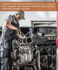 Mechanic working on machinery, illustrating use for M3-0.5x16mm Flat Head Socket Cap Screws 50 Pack Hex Socket Countersunk Bolts.