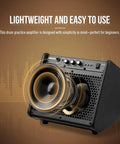 20W Portable Drum And Keyboard Amp With Dual Drivers For Home Practice, Bluetooth Five Point Zero Wireless Streaming, shown at angle.