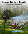 Magnetic Outdoor Misting Fan Kit Transform Any Fan Into An Instant Cooling System With Magnetic Base Triple Nozzle Design