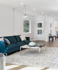 Living room with Single Light Pendant With Satin Nickel Finish And Alabaster Glass Shade Dimmable And Flexible Hardwired Or Plug In For Kitchen.