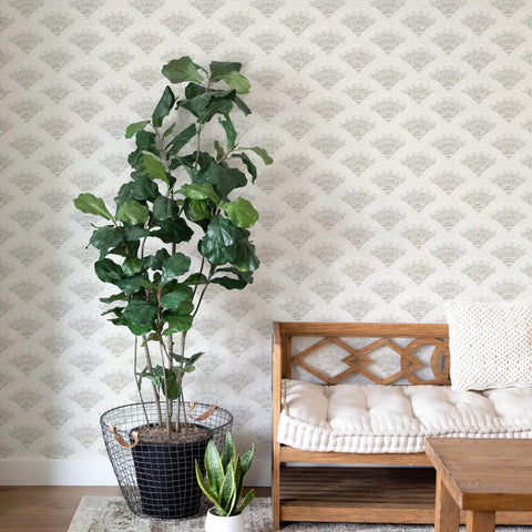 Living room with Boho Peel And Stick Wallpaper For Cabinets And Walls Modern Geometric Beige Self Adhesive Contact Paper