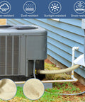 Copper Pipe Insulation Cover For Outdoor AC And Heat Pump Lines, 72 Inch By 10.2 Inch Flexible Foam Sleeve, installed outdoors