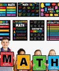 11 Pcs Math Posters For Classrooms, Laminated Bulletin Board Decor, Teacher Approved, Kid Friendly Reference For Elementary To High School