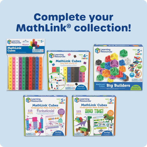 Hands-On Math Link Cubes Set Of 100 For Kids 5 And Up with various STEM activity box sets.