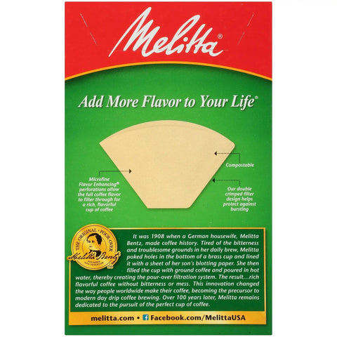 Natural Brown Cone Coffee Filters Size Two, 100 Count Two Pack, Microfine Flavor Enhancing Perforations And Double Crimped Design