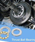 Four Pieces F8 14M Thrust Ball Bearings Set 8mm Bore 14mm Outer Diameter 4mm Thick Miniature Chrome Steel One Way Bearings With Washers
