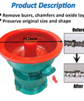 Pro Tech 60 Liter Electric Vibratory Tumbler for Kicking Burrs and Delivering Slick Polish, 25.2 inch diameter, for metal and ceramics.