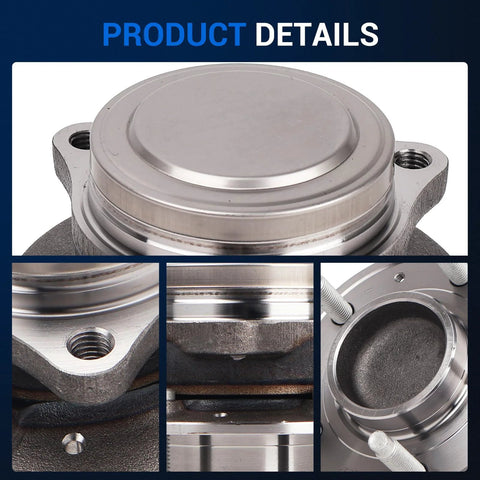 Close-up images of Rear Wheel Bearing And Hub Assembly For 2018 To 2021 Chevy Equinox And GMC Terrain FWD 5 Lug With ABS