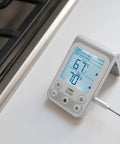 Dual Sensor Digital Oven Thermometer For Oven Grill And Smoker With Time To Ready Estimation And Programmable High Low Alarms