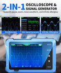 Close-up of Dope 2 In 1 Handheld Oscilloscope And DDS Signal Generator Portable 10 MHz Bandwidth with 2.8-inch LCD display