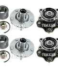 Front And Rear Wheel Bearings And Hubs Kit For Nissan Altima FWD 3.5L V6 Durable Premium Replacement Drop In Ready To Install