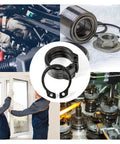 Snap Ring Kit 145Pcs External Retaining Rings 15-28mm Carbon Steel Circlips Set For Grooved Shafts Studs And Other Moving Parts
