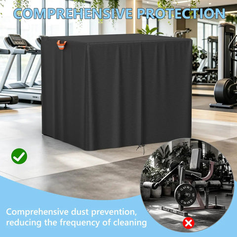 Heavy Duty Waterproof Leg Extension And Curl Machine Cover For Home Gym 420D Dustproof Adjustable Bench Shield Black in gym