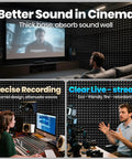 Dead Simple Setup Top Tier Grey Pyramid Acoustic Panels Twenty Four Pack With 120 Reusable Peel And Stick Squares For Zero Drama Wall Mount Noise Killing And Echo Busting Home Studio Upgrade in a cinema setting with thick base.