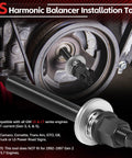 Harmonic Balancer Installation Tool For GM LS Series V8 Engines With Thrust Bearing and Wrench Flats Crank Pulley, detailed view
