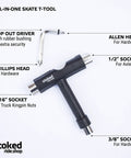 All-in-one skate T-tool for Reds Bearings 8 Pack For Skateboards Longboards Scooters And Spinners With Included Tool