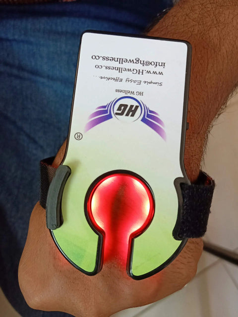 Vein Finder Pro with THZ Light Technology for All Ages and Skin Tones, clear vein visualization on hand with device strap