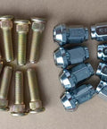 Beefy Wheel Stud And Nut Kit Replacement For Polaris ATV And UTV Front And Rear 8pcs 3/8-24 Threads with copper and chrome parts