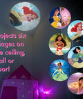 LED Kids Night Light With Projector And Dusk To Dawn Sensor Projects Six Princess Images Belle Jasmine Ariel Moana Tiana And Mulan